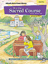Alfred's All-In-One Sacred Course piano sheet music cover Thumbnail